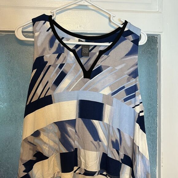 Chelsea & Theodore Women’s Blue White and Black Bodycon Mini Dress Size M - Picture 4 of 6
